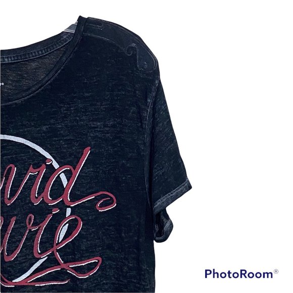 Bowie Exclusively for Lucky Brand 1978 World Tour Burnout T Shirt Women's Size M - Picture 4 of 11